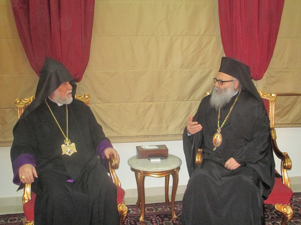 His Holiness Aram I and His Beatitude John X, Greek Orthodox Patriarch of Antioch, Discuss Christian Presence in the Region