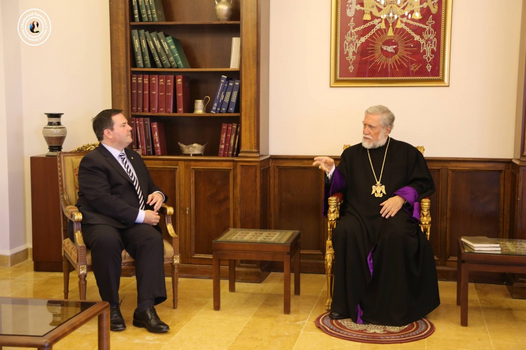 Honorable Jason Kenny Canadian Minister of Multiculturalism meets with His Holiness Aram I