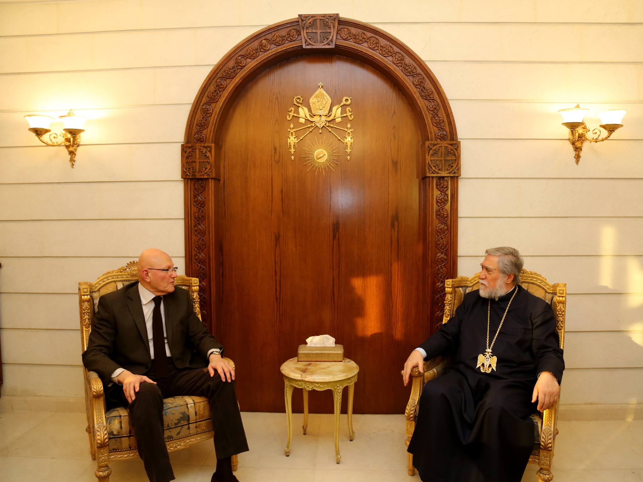 Lebanese Prime Minister Tamam Salam Meets with Catholicos Aram I