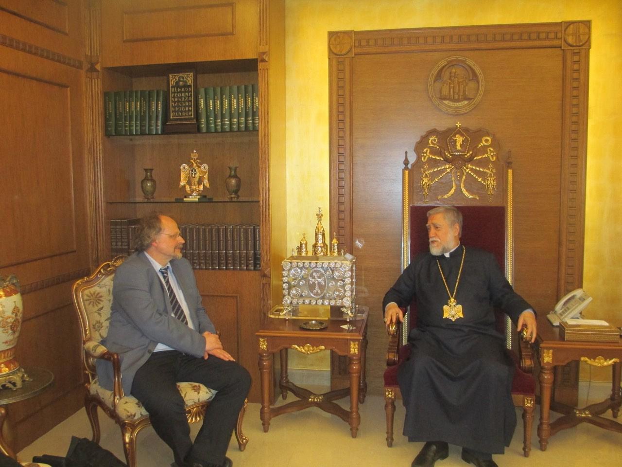 The UN Special Rapporteur on Freedom of Religion or Belief meets with His Holiness Aram I